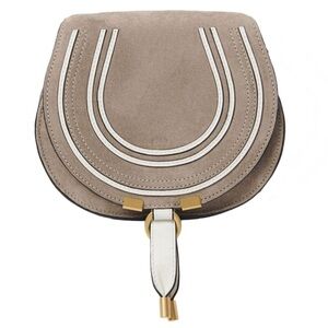 Chloe Mini Marcie Saddle Bag in Motty Grey